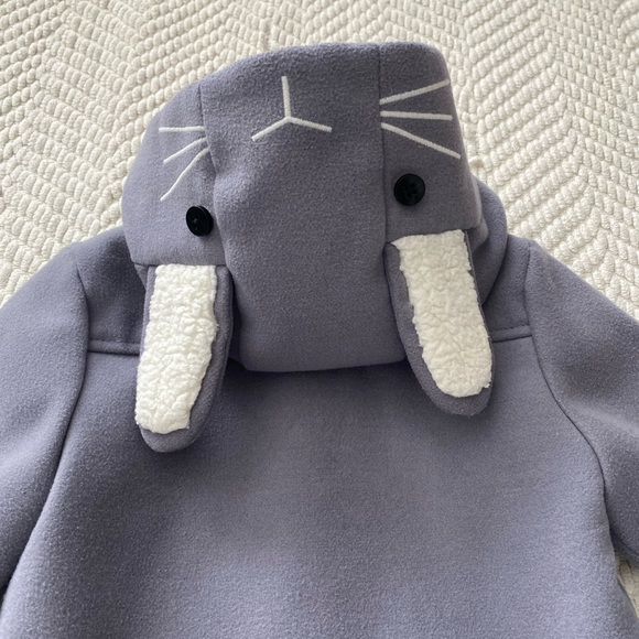 Bunny rabbit coat, size 2t, Easter spring jacket - Picture 4 of 10